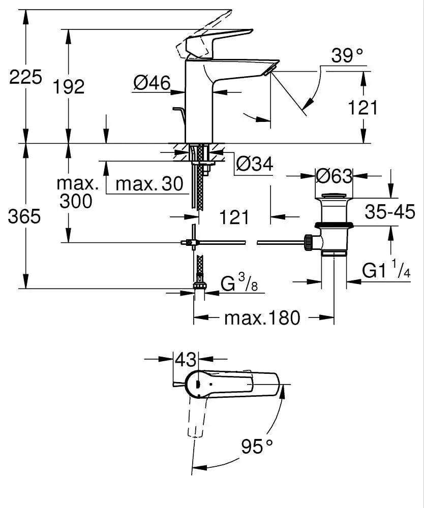 GROHE 23552002 pesuruumi segistid – detailne lähivaade