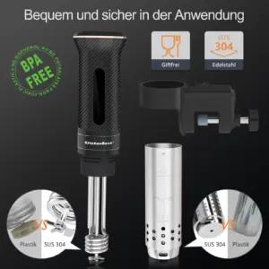 KitchenBoss G300 sous-vide garer – detailne lähivaade