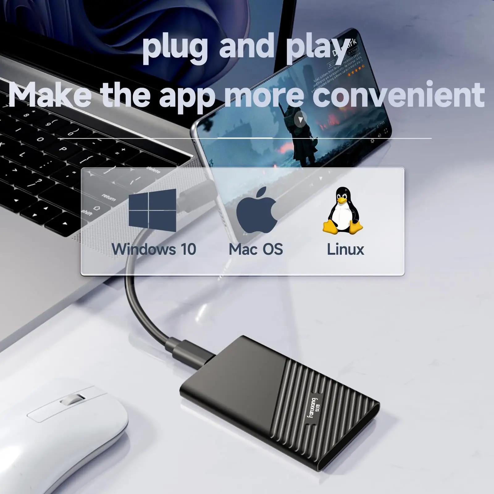 fanxiang väline SSD 1TB — kiire ja vastupidav kaasaskantav – pakend ja tarvikud