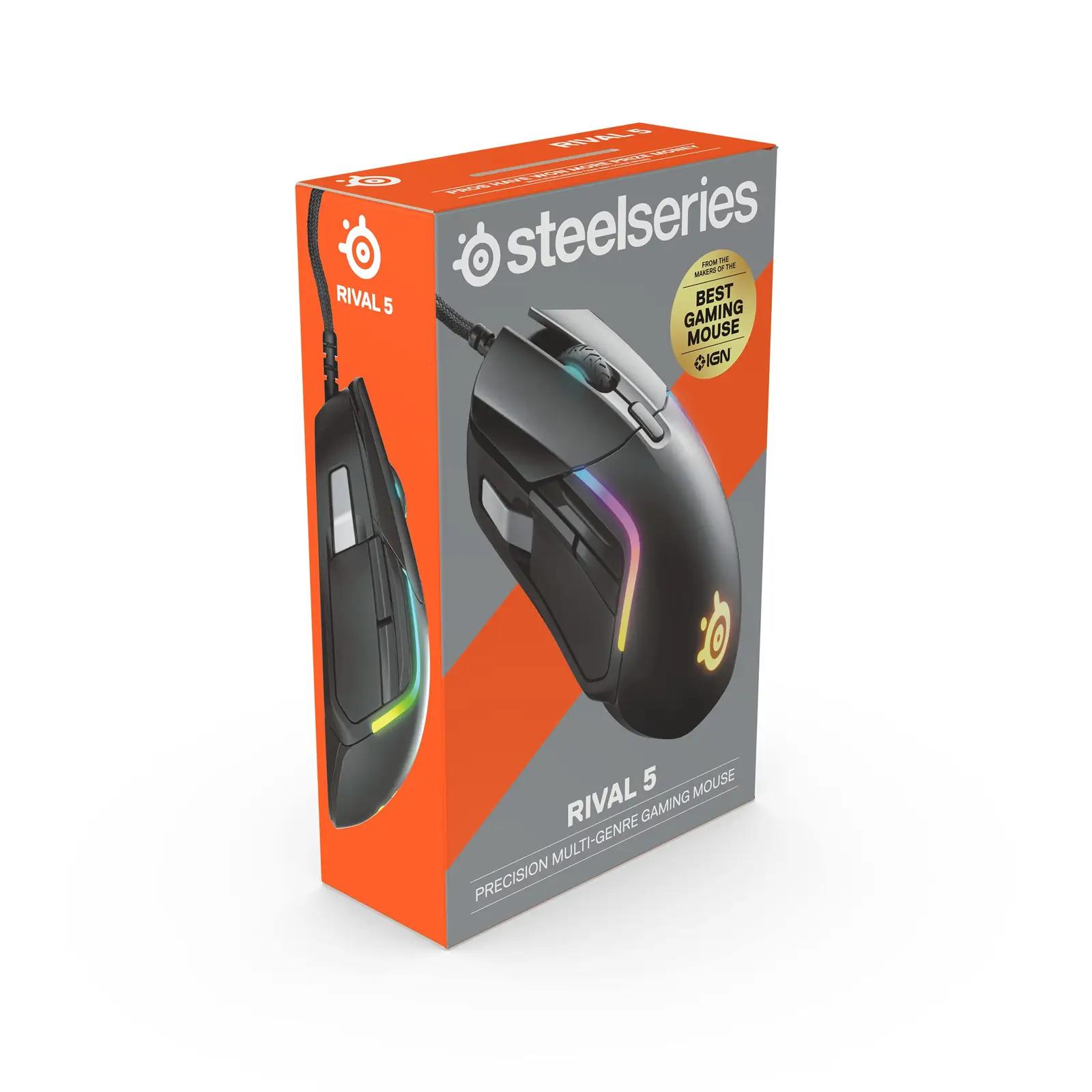 SteelSeries ergonoomiline mänguhiir Rival 5 — vastupidav ABS – pilt 8
