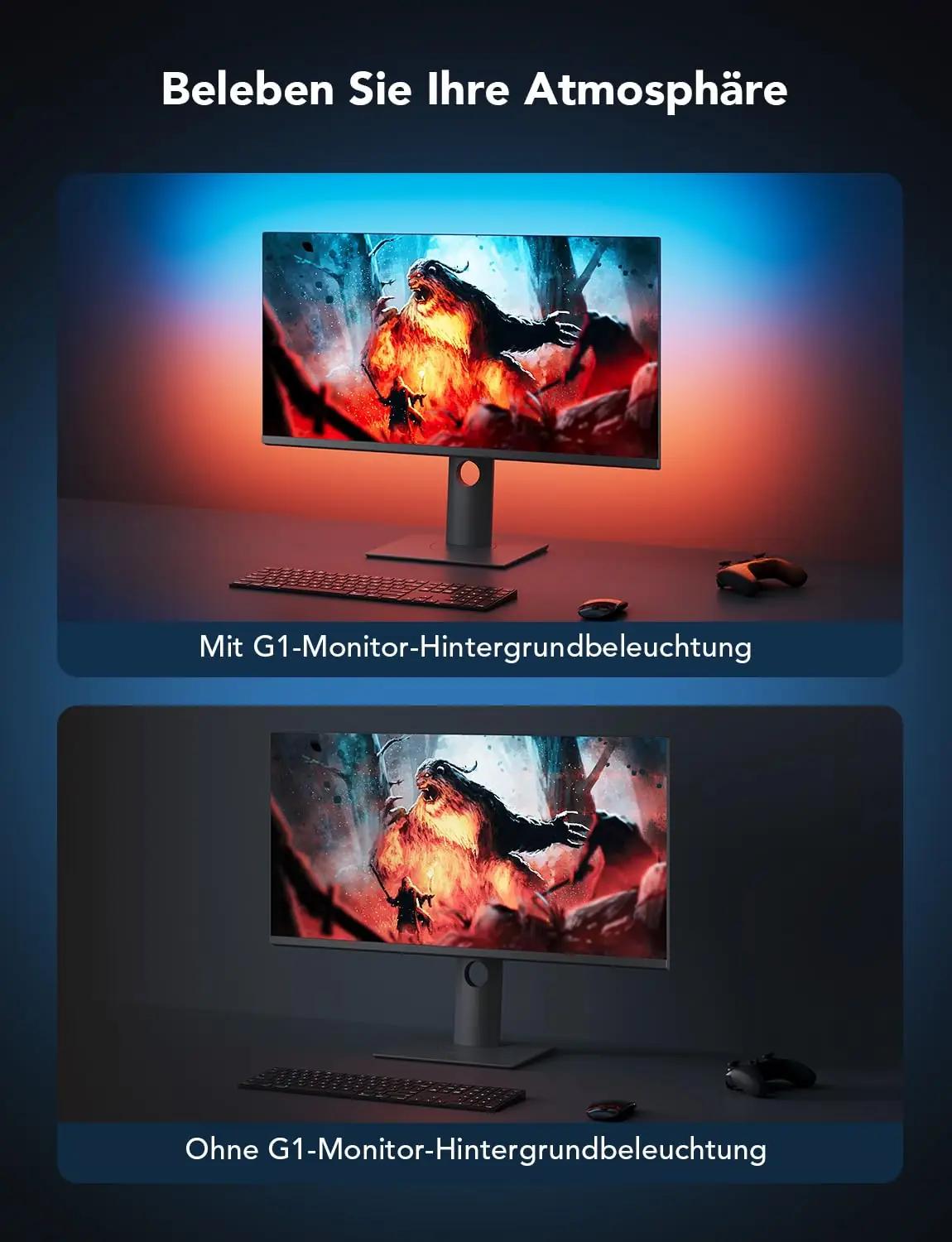 Govee RGBIC LED taustavalgustus 27–34″ ekraanidele — mänguruumi – lisavaade