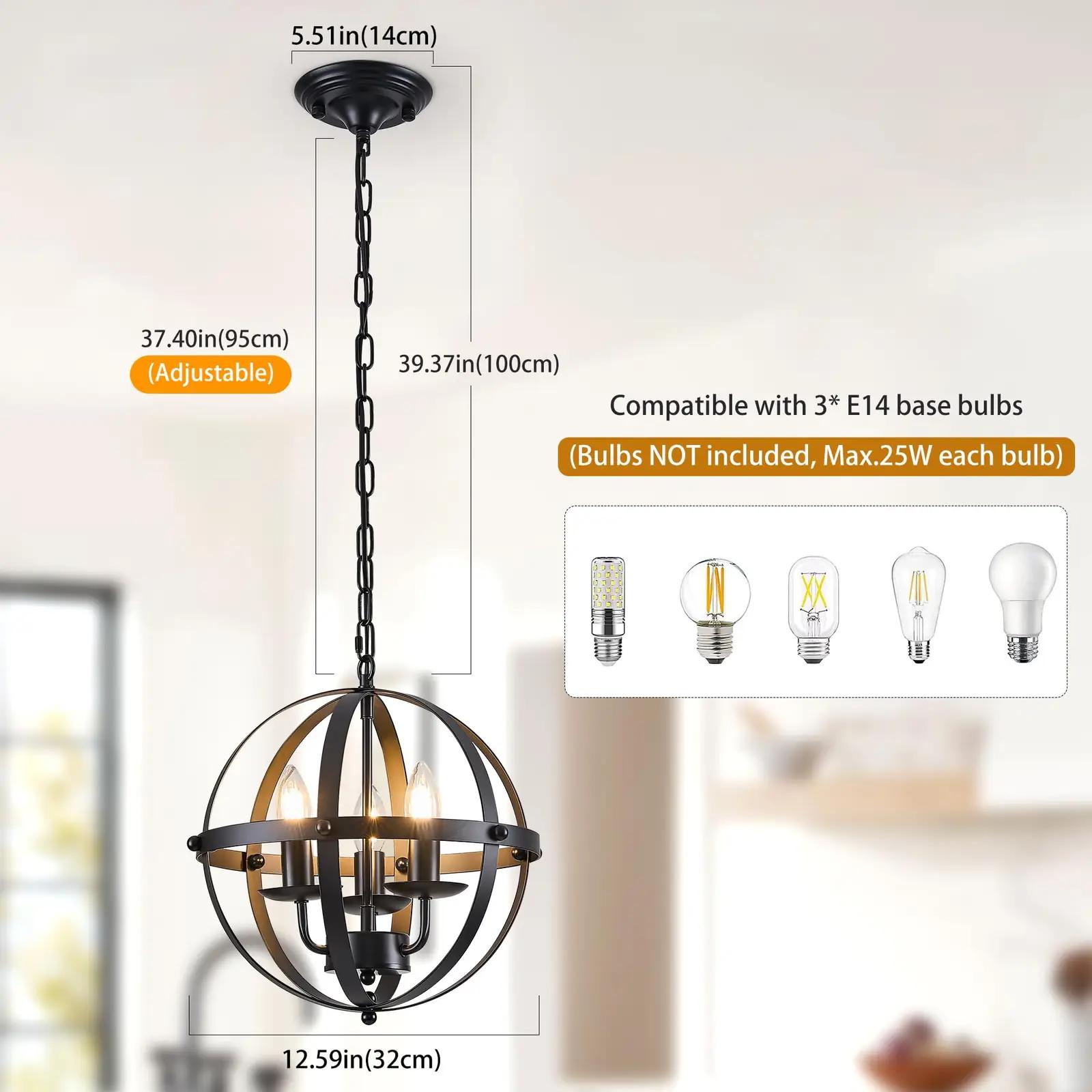 Ganeed industriaalne must ripats‑laelamp — vintage stiil ja – detailne vaade