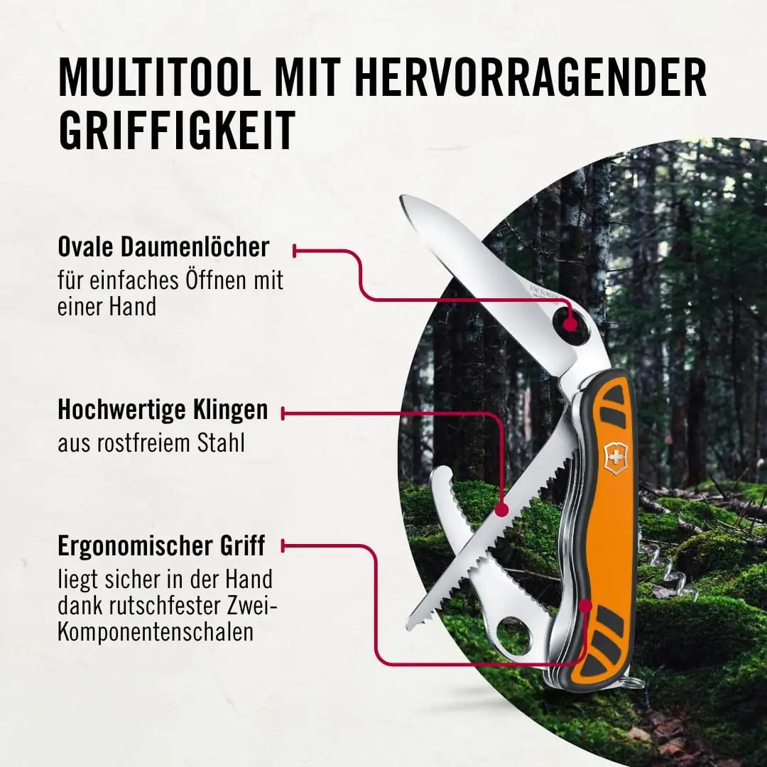 Victorinox tugev Hunter XT Grip taskunuga — vastupidav puidusäge – pakend ja tarvikud