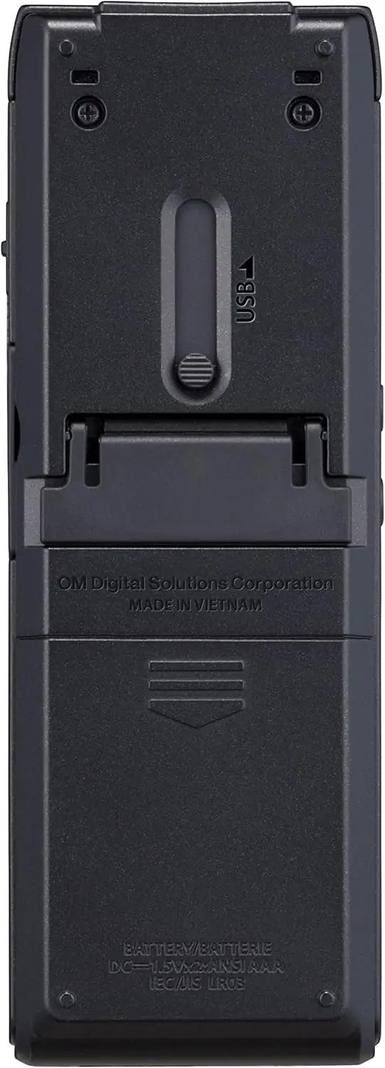 OM SYSTEM hõbedane diktofon 4GB — selge stereoheli ja USB – lisavaade