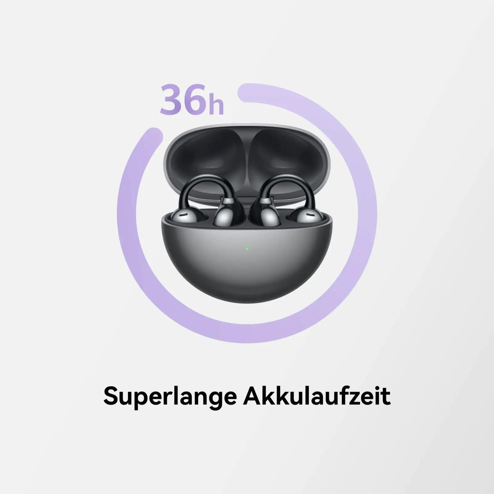 HUAWEI FreeClip kerge clip-disainiga sport-kuulaja, must – lisavaade
