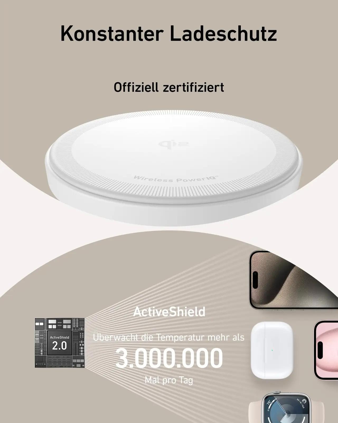Anker magneesiumist 3-ühes traadita laadija – kompaktne 15W – pilt 7
