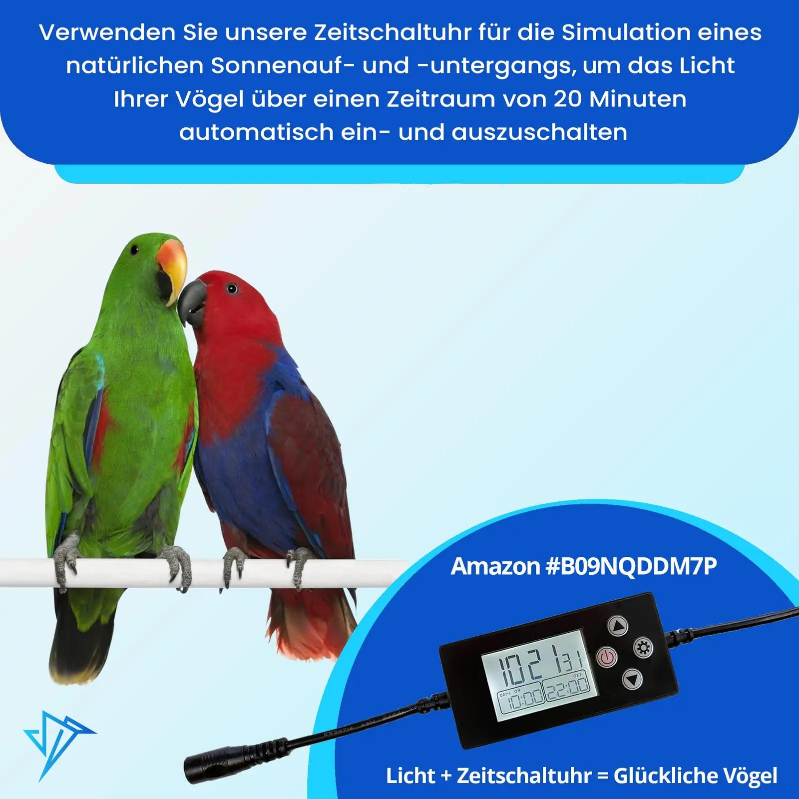M&M Cage Company täisspektriline linnutuli – aluminium, 25 cm – pilt 6