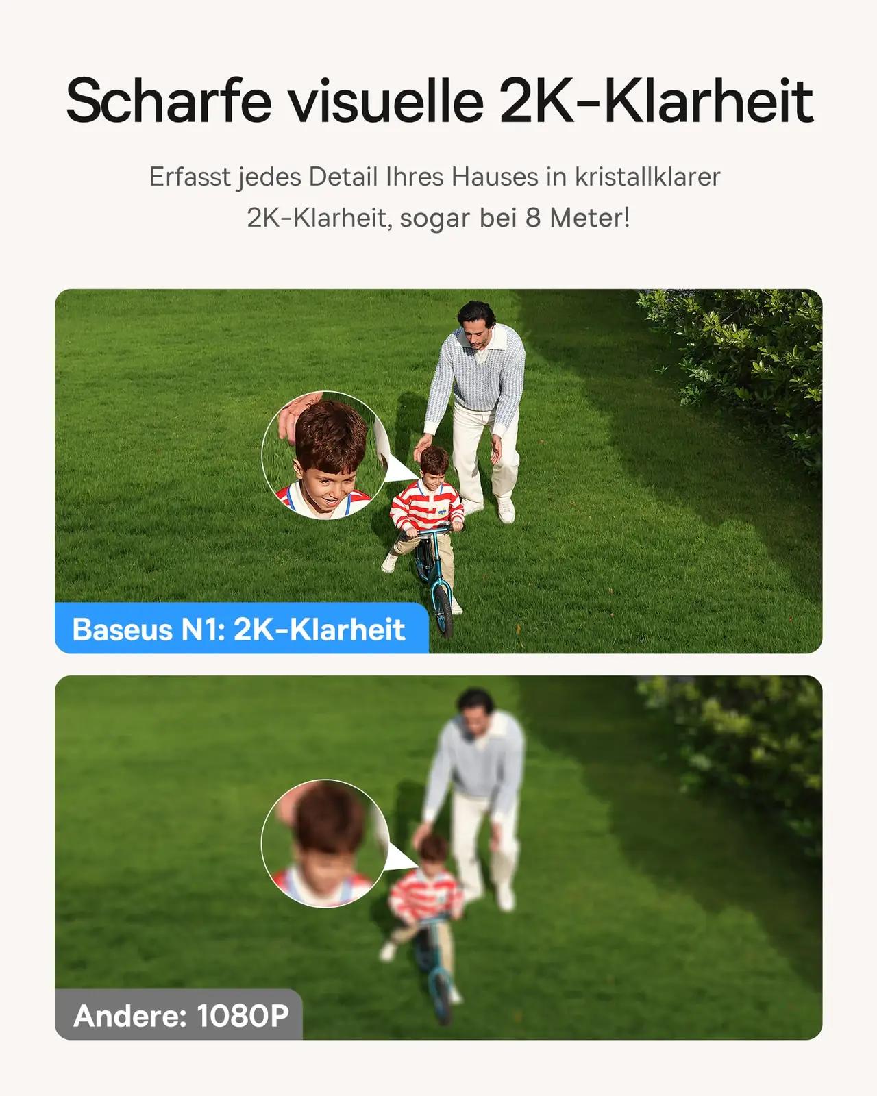 Baseus väline turvakaamera komplekt – ilmastikukindel 2K – detailne vaade