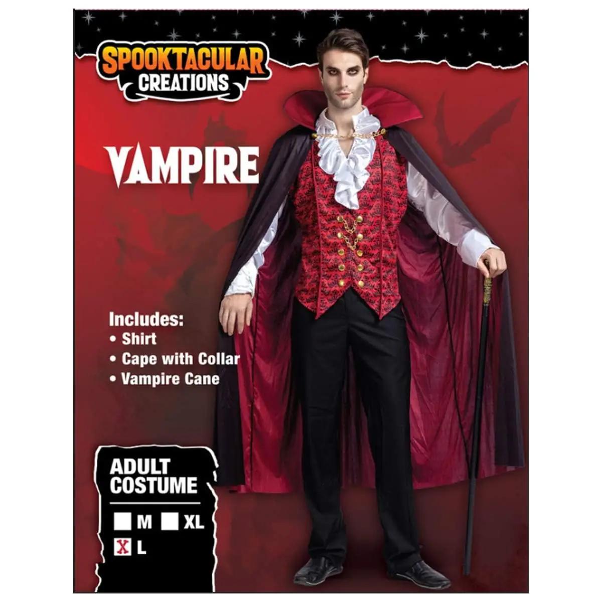 Spooktacular Creations vampiirikostüüm L — luksuslik punane – pilt 8