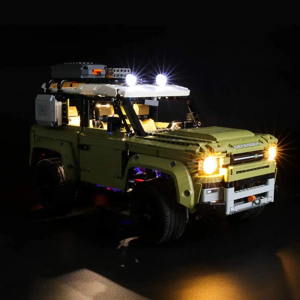 BRIKSMAX LED-valgustus komplekt: ABS-materjal, Land Roveri efekt – pakend ja tarvikud