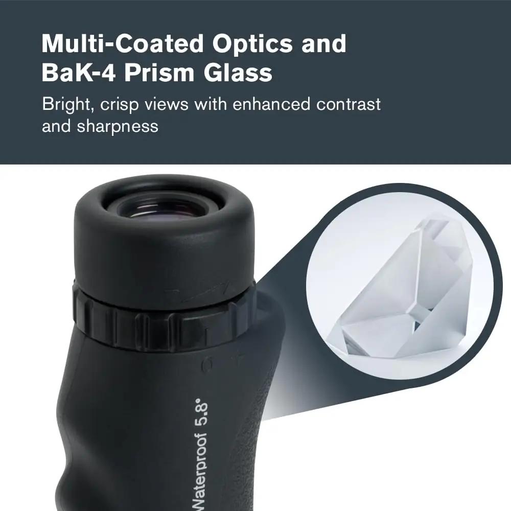 Celestron kerge Nature DX 10×25 monokulaar väljakutseks – pakend ja tarvikud