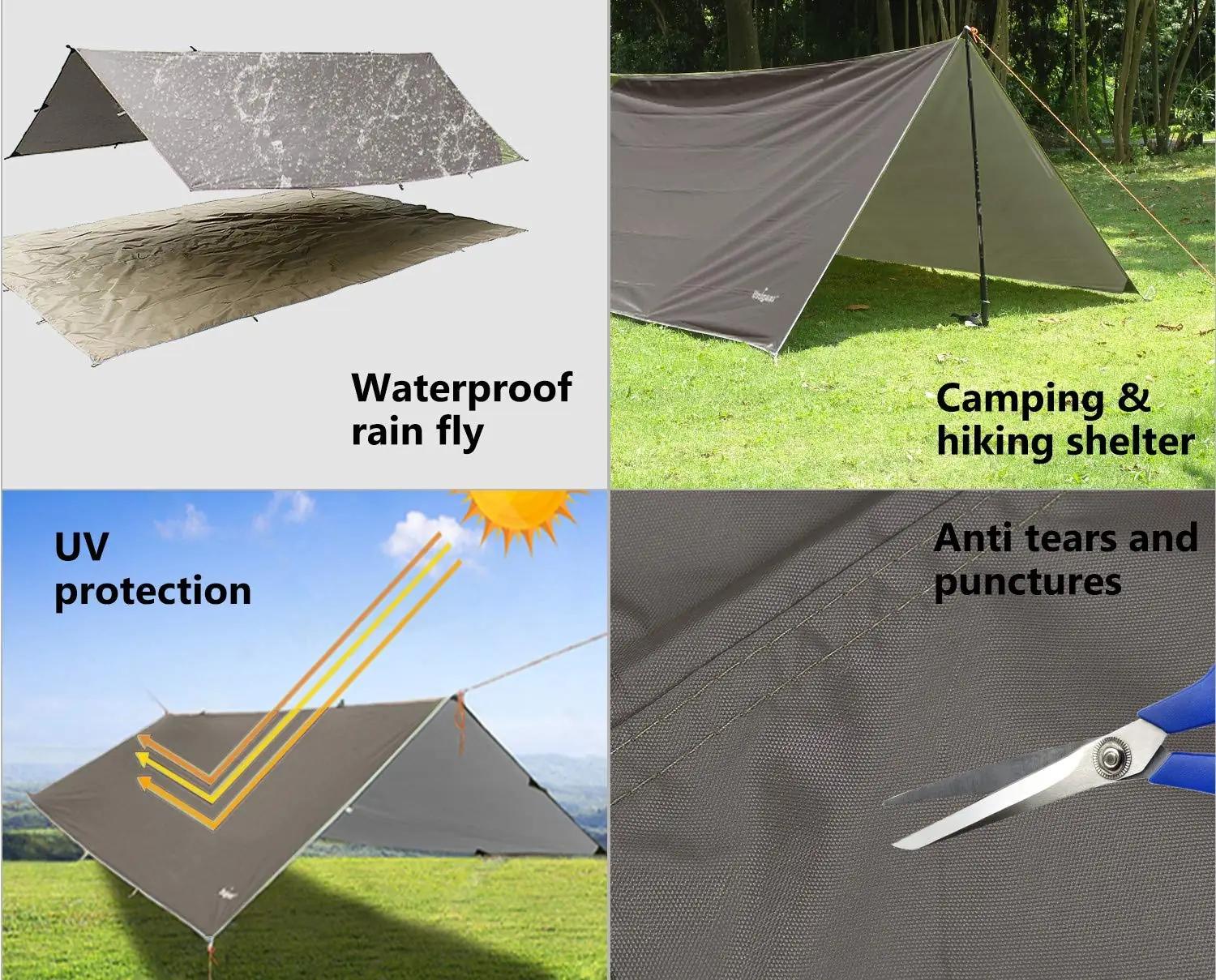 Unigear veekindel telgi- ja varjualuse tarp — kerge kaitse – kasutusnäide