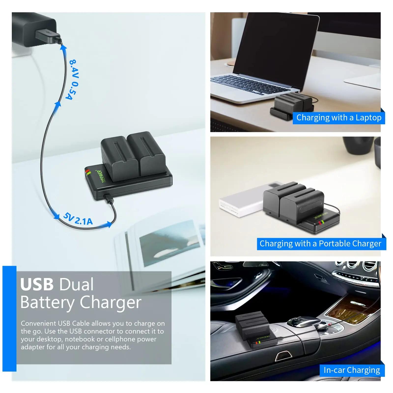 NEEWER vastupidav 5600mAh aku- ja laadimiskomplekt kingituseks – lisavaade