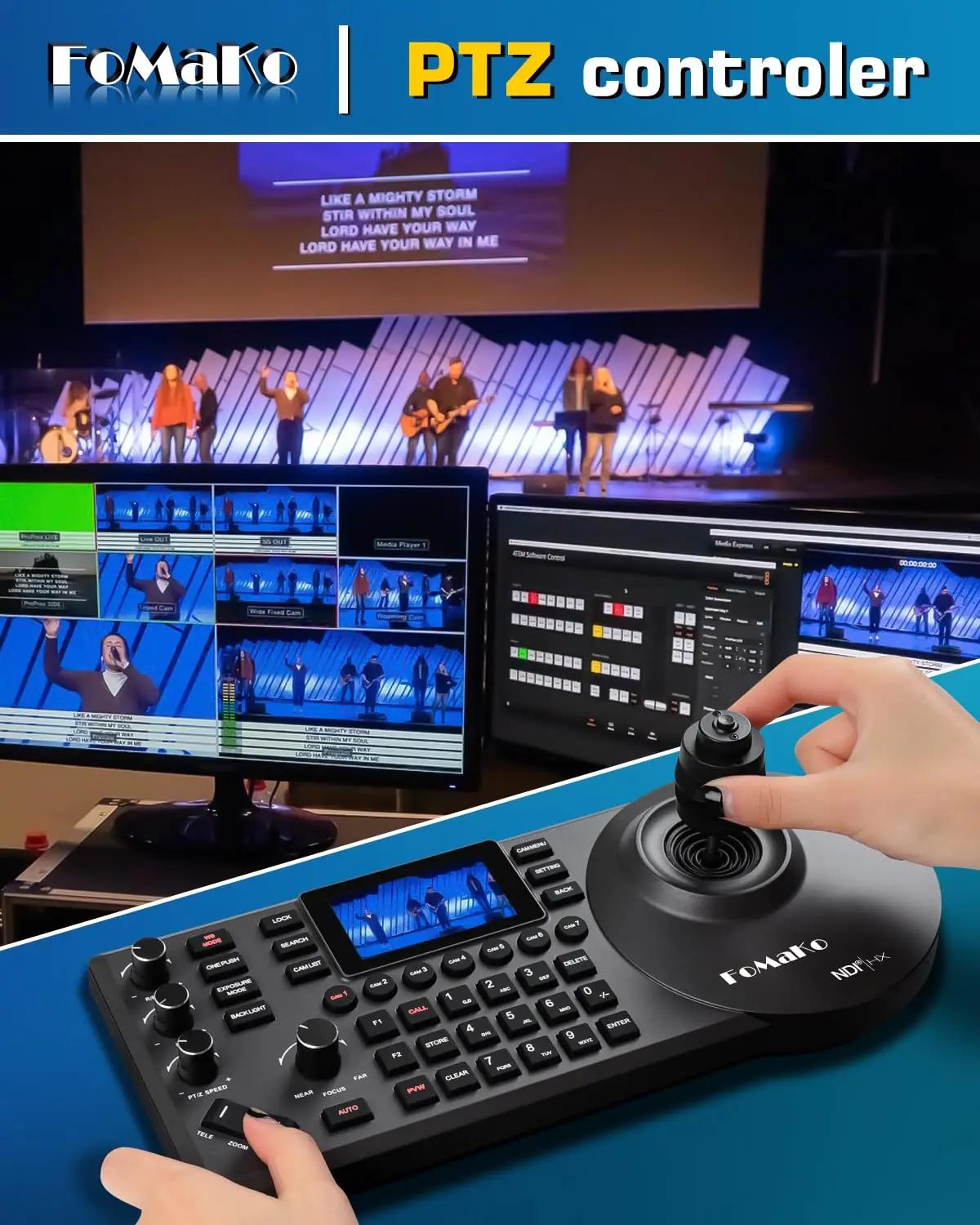 FoMaKo juhtmevaba PTZ-pult KC608 Pro – täpne kaamerakontroll – detailne vaade