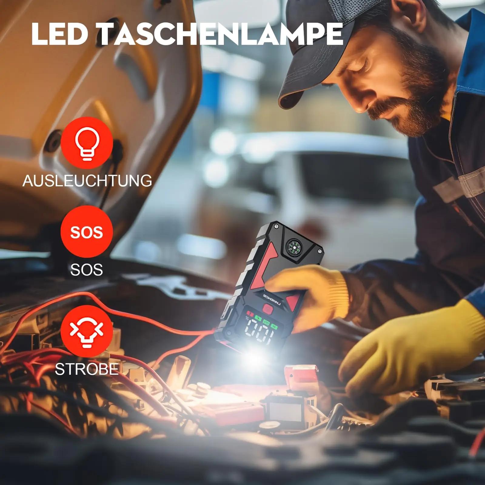 FNNEMGE tugev 5000A autoabi powerbank — kiire käivitus ja – lisavaade