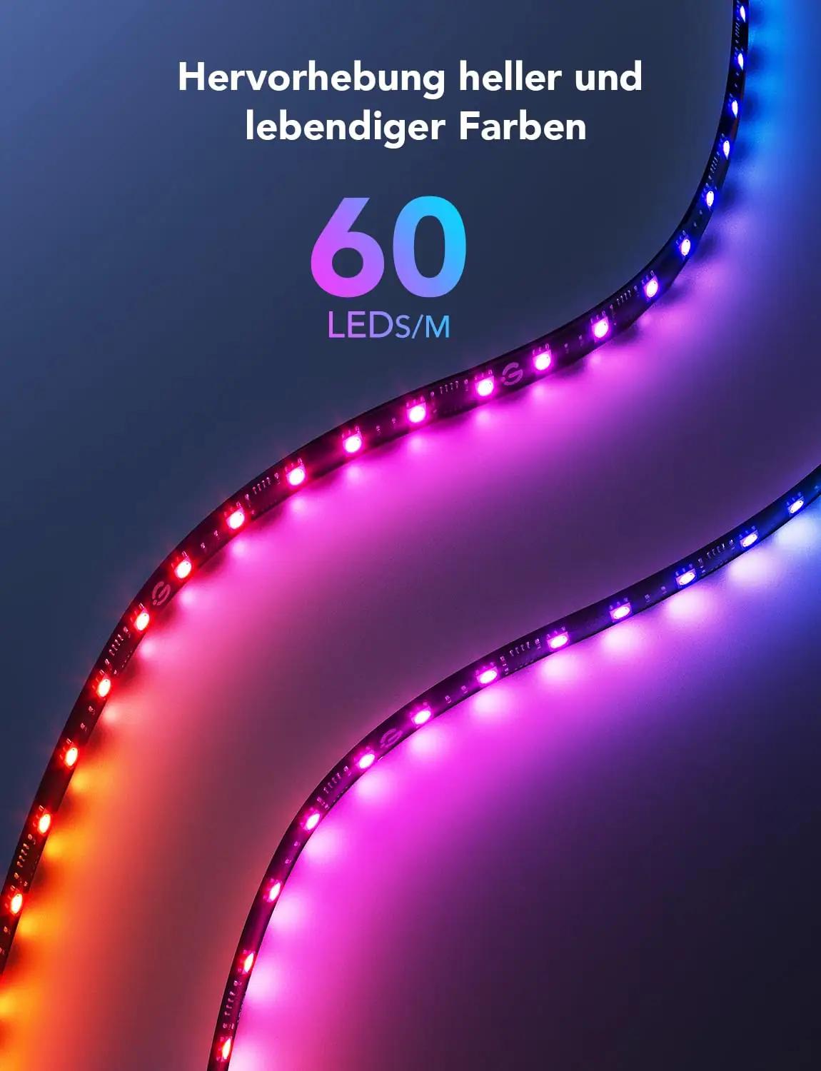 Govee RGBIC LED taustavalgustus 27–34″ ekraanidele — mänguruumi – pakend ja tarvikud