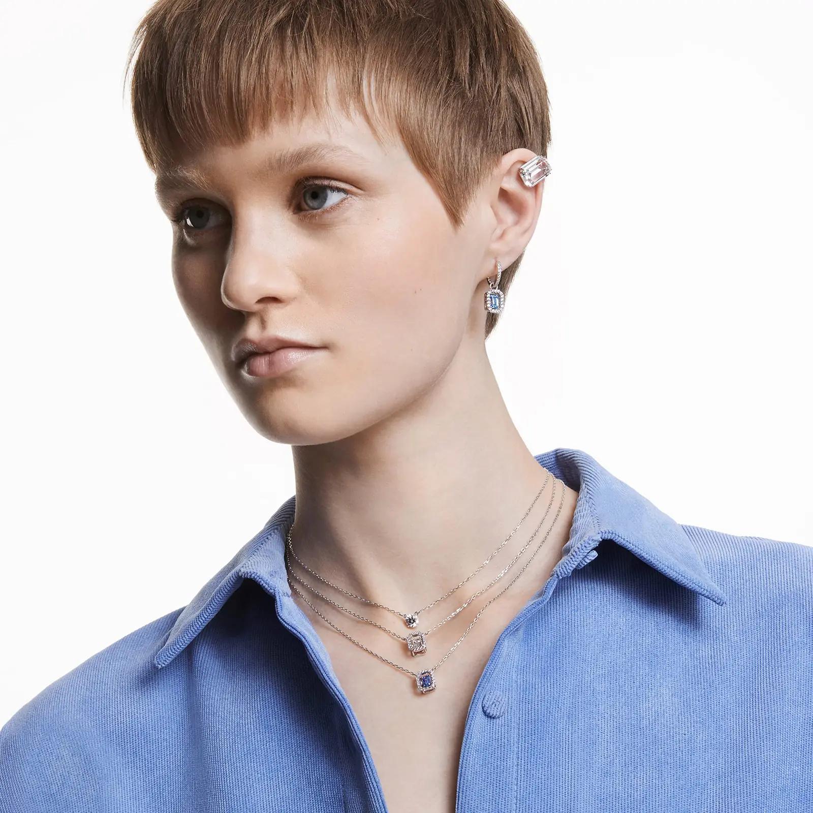 Swarovski ripats charm: rhodineeritud kristallkaelakee – lisavaade