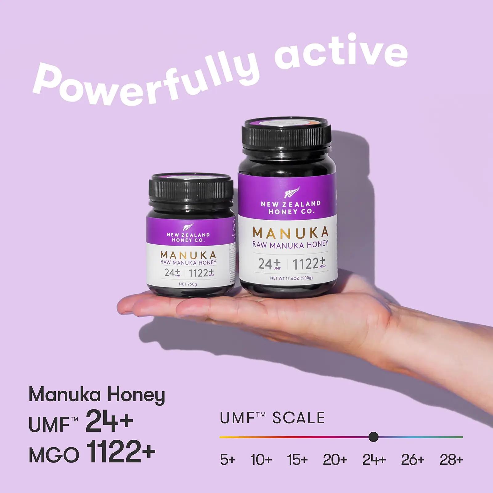 NEW ZEALAND HONEY CO Manuka mesi 250 g – tugev antibiini efekt – kasutusnäide