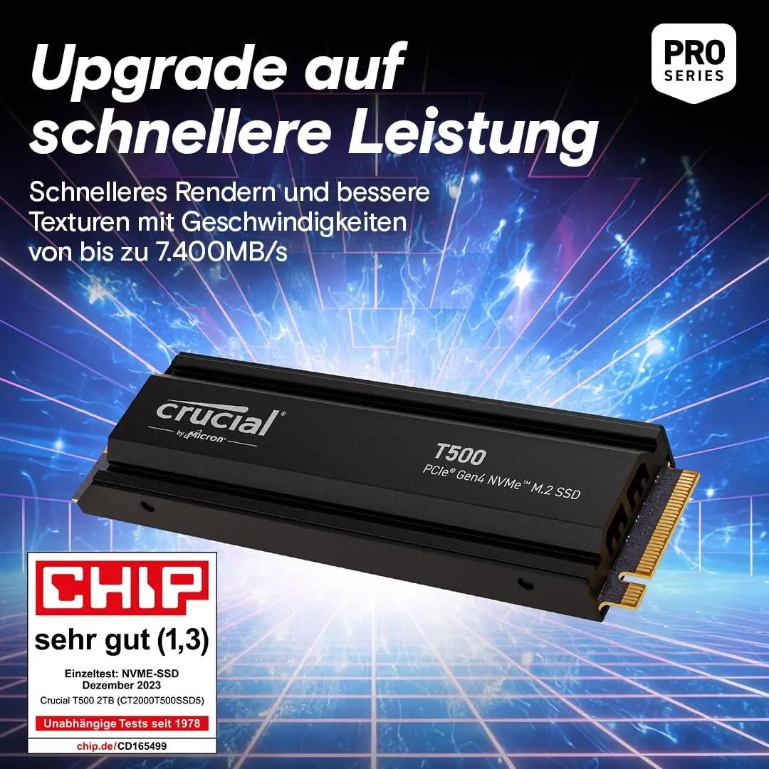 Crucial CT2000T500SSD5 – detailne lähivaade