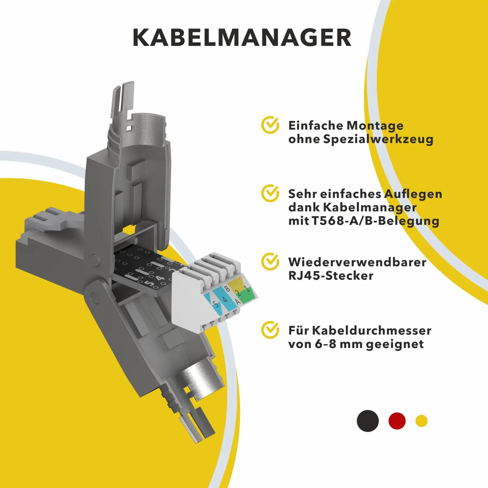 RedStar24 tugevast messingist CAT7 RJ45 pistik – lisavaade