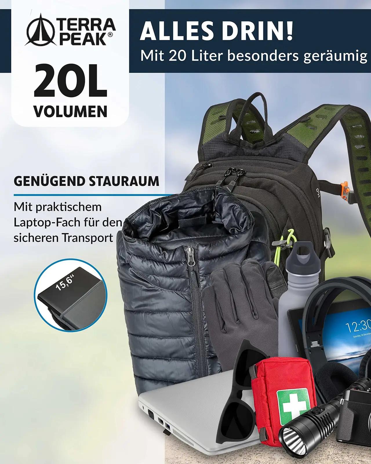Terra Peak kerge 20L matkakott — veekindel ja ergonoomiline – pilt 6