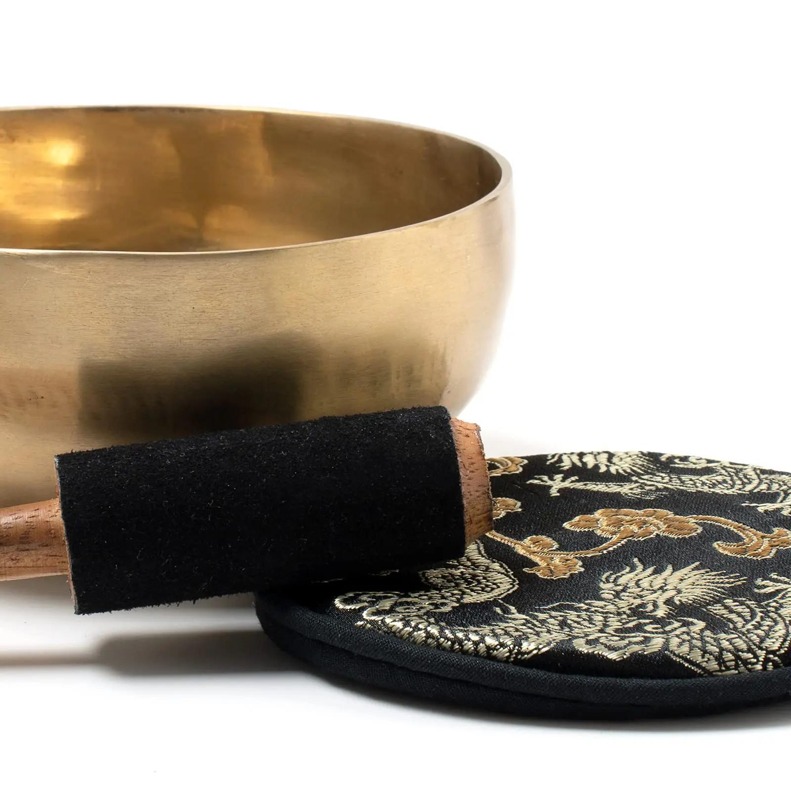 Klangschalen-Center pronksist meditatsioonikauss – umbes 300 g – pakend ja tarvikud