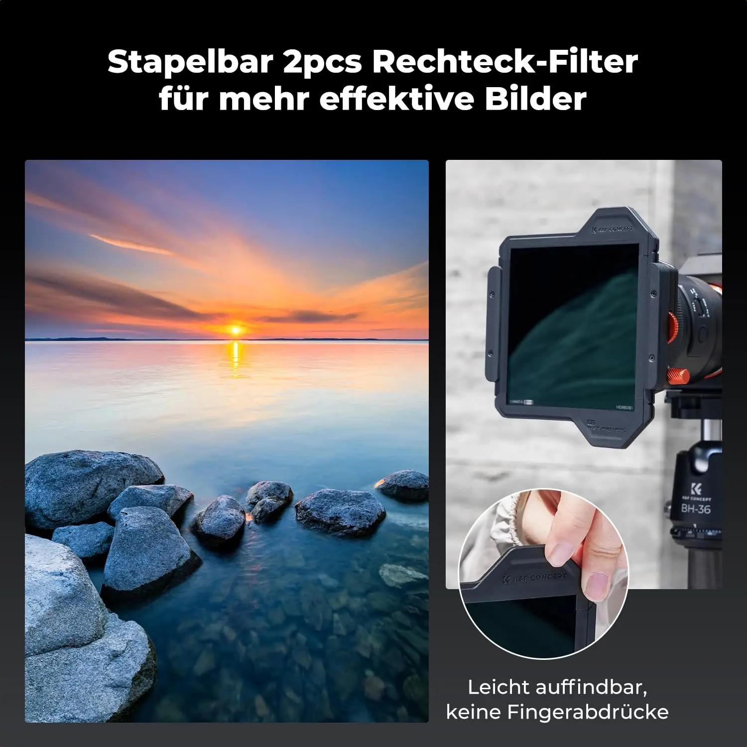 K&F CONCEPT vastupidav optiline filterkomplekt – kasutusnäide