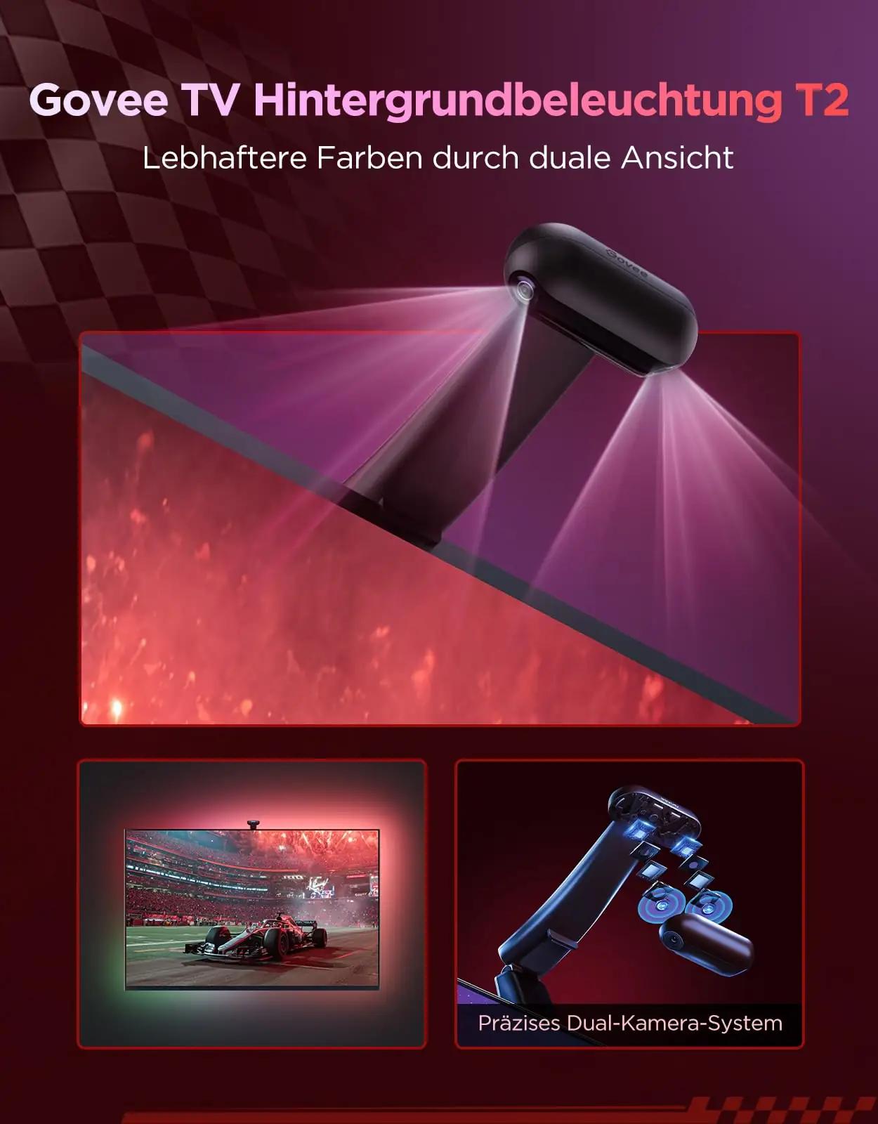 Govee LED-taustavalgustus 55–65″ telekale — RGBIC efekt – detailne vaade