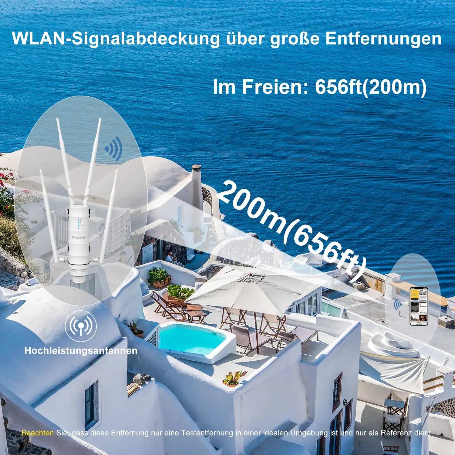WAVLINK välise WiFi-tugevdaja – ilmastikukindel ja kiire – pakend ja tarvikud