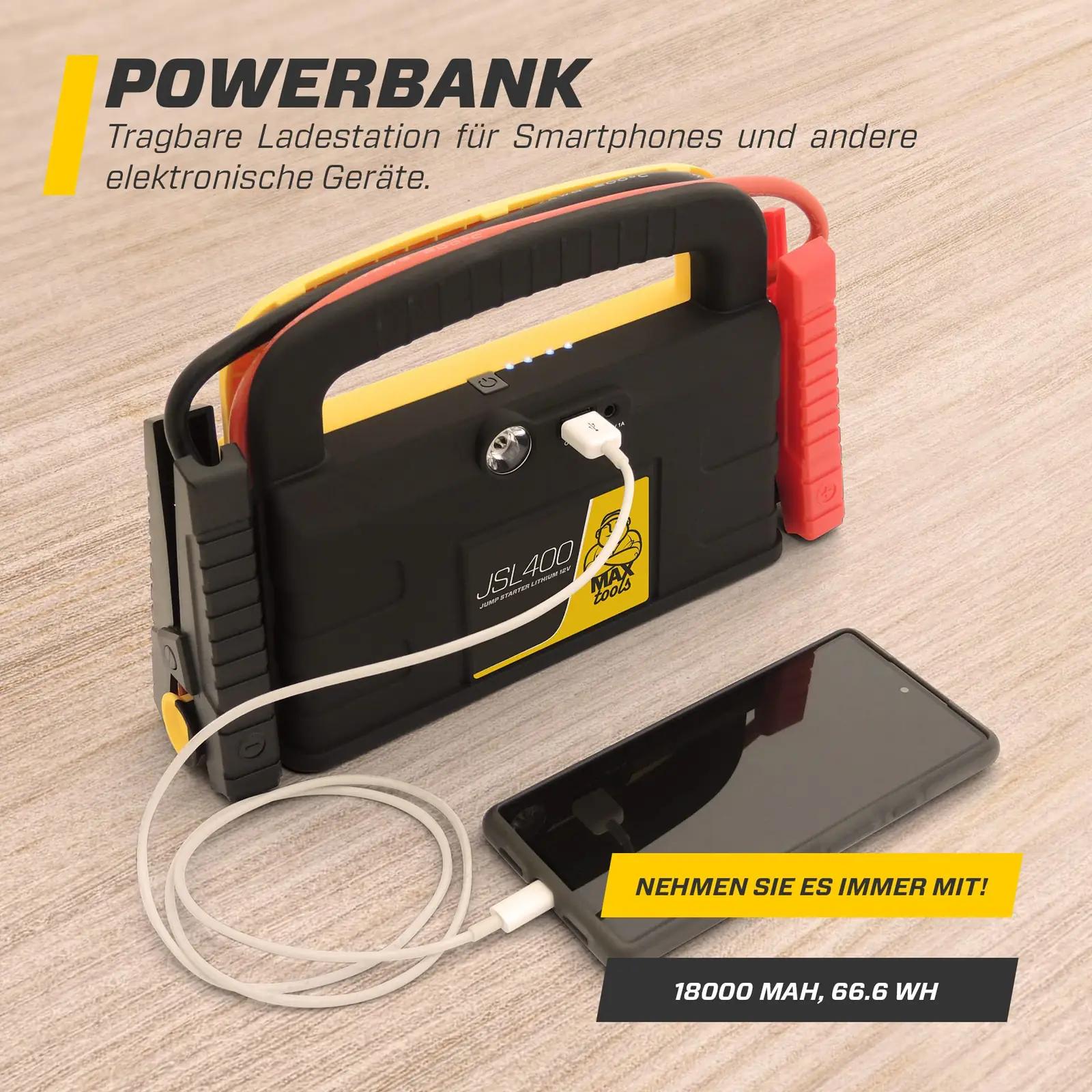 MAXTOOLS tugev 12 V starthäälestaja — kompaktne powerbank ja – pilt 6