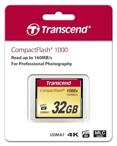 Transcend TS32GCF1000 mälukaardid – detailne lähivaade