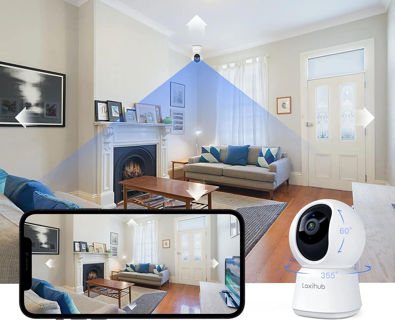 LAXIHUB kodune lemmiklooma turvakaamera — 5MP, topelt-WLAN – lisavaade