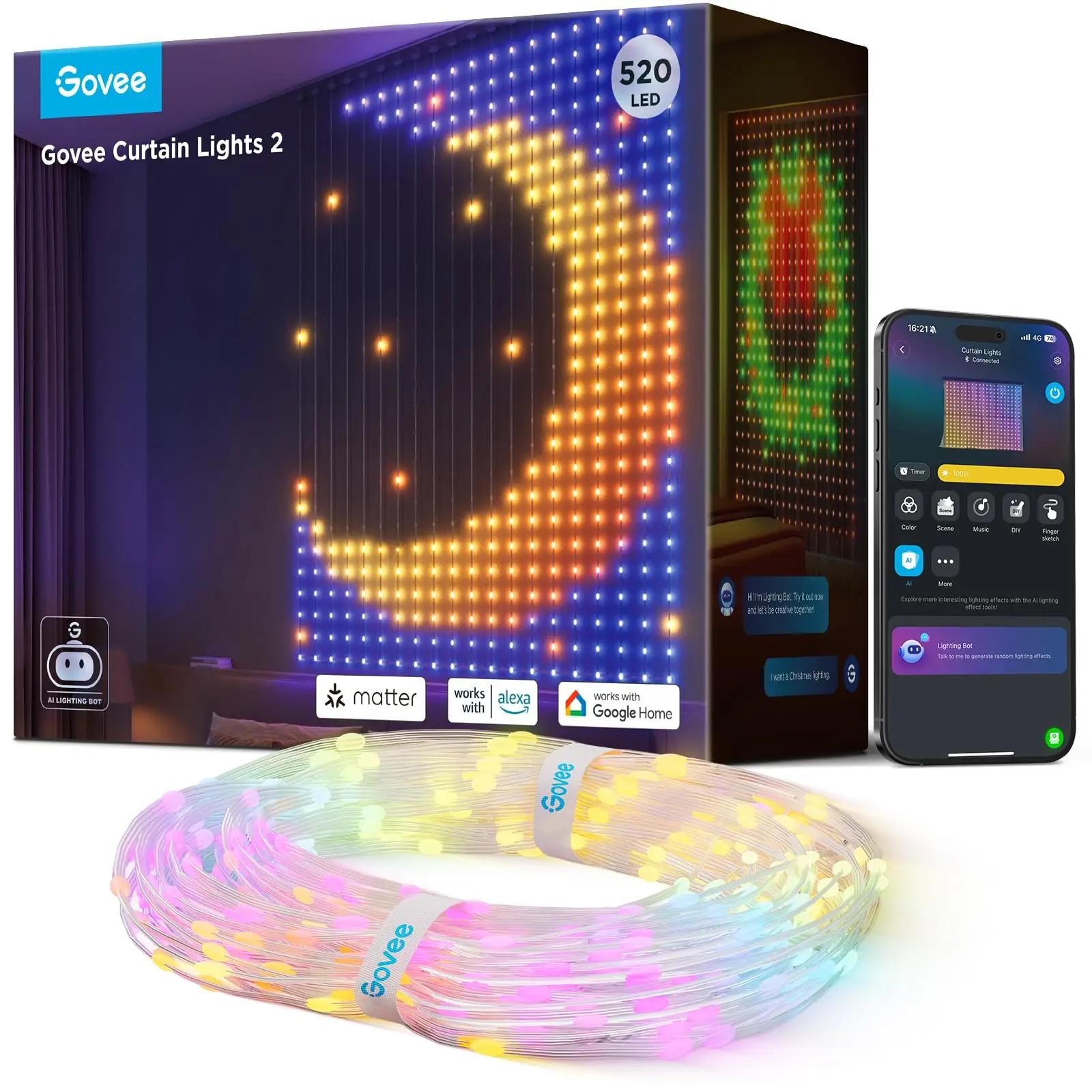 Govee LED-virtenurk 1,5×2 m — RGBIC dekoratiivvalgus kingituseks