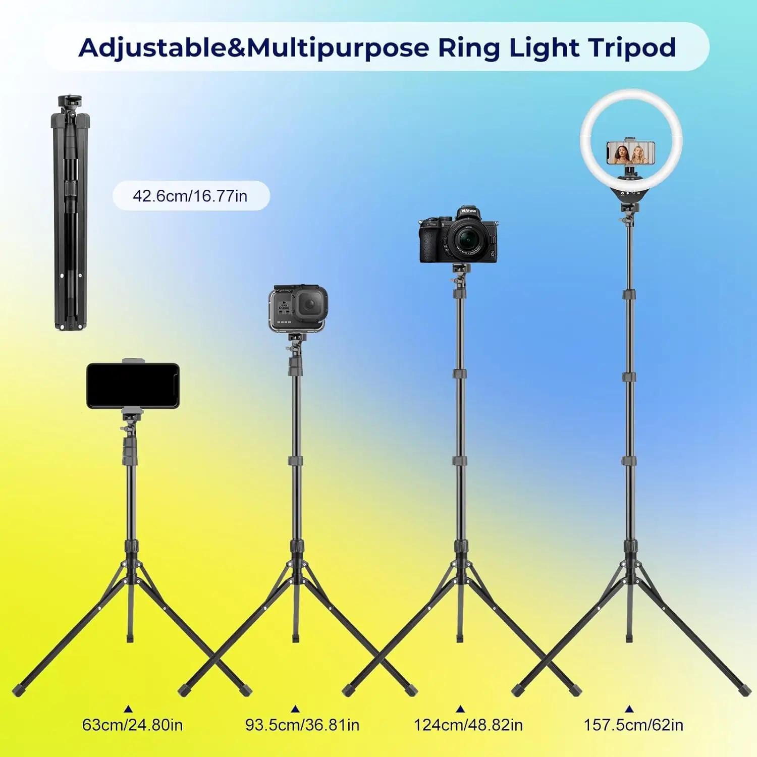 Aureday helendav 14″ ringlamp statiiviga – ideaalne meigiks – lisavaade