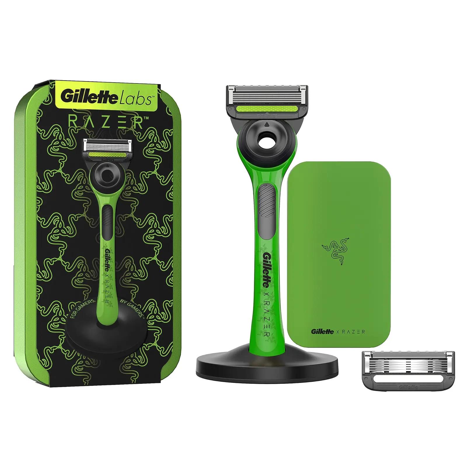 Gillette Labs eriline puhastusega raseerija — must, kaasas