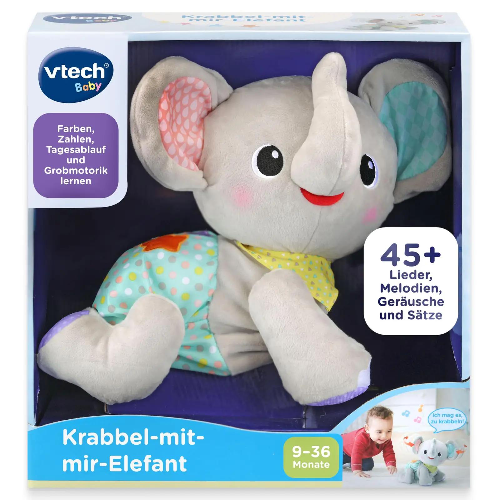 VTech Baby pehme krokodilli‑stiilis mängu‑elefant lapsele