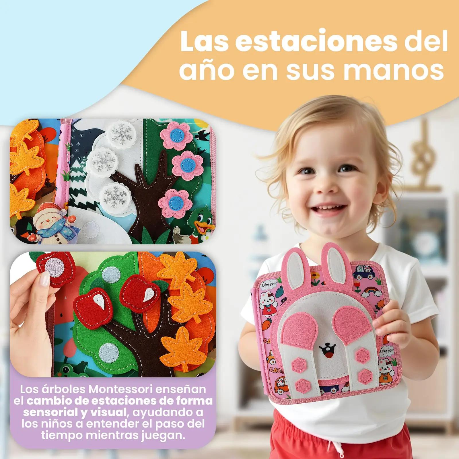 Olifty filzist Montessori-tunnetusraamat imikule — pehme – pilt 6