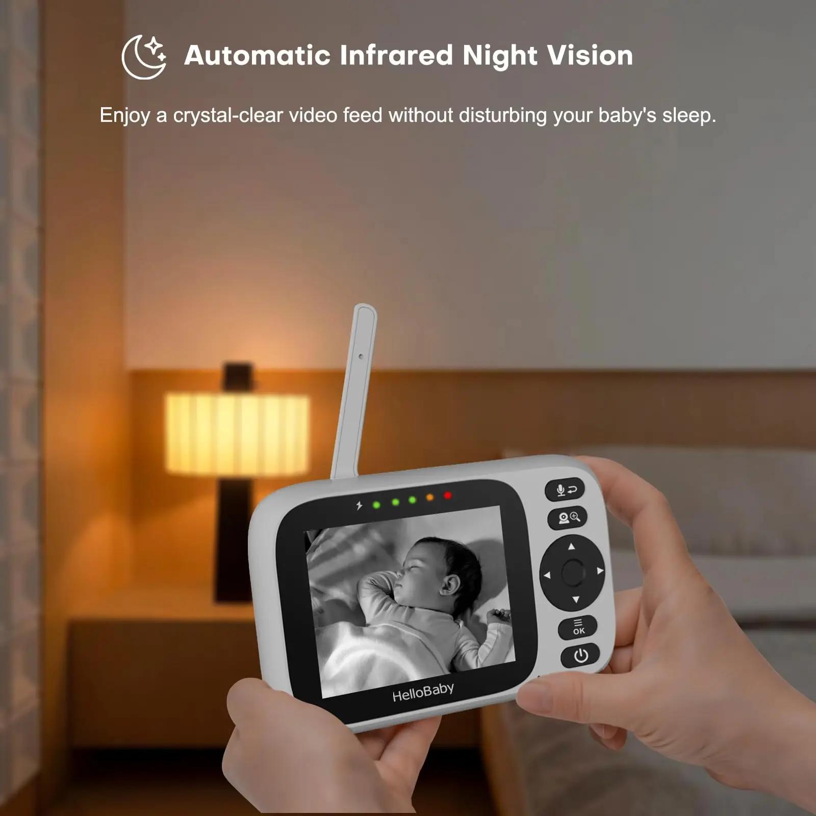 HelloBaby beebimonitor kaameraga — 3,2″ IPS – pakend ja tarvikud