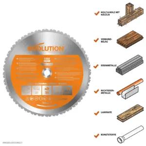 Evolution Power Tools R355TCT-36T saekettad – detailne lähivaade