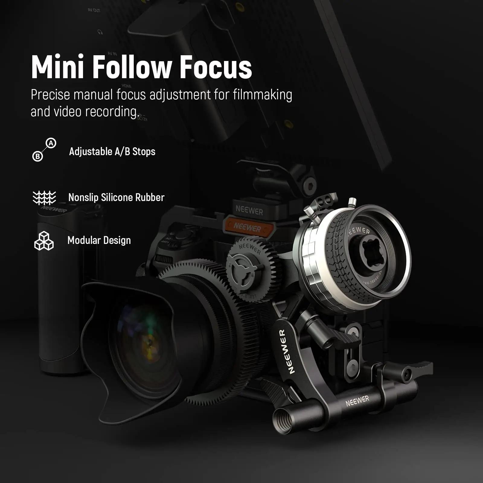 NEEWER kvaliteetne follow focus kaameratarvik – detailne vaade