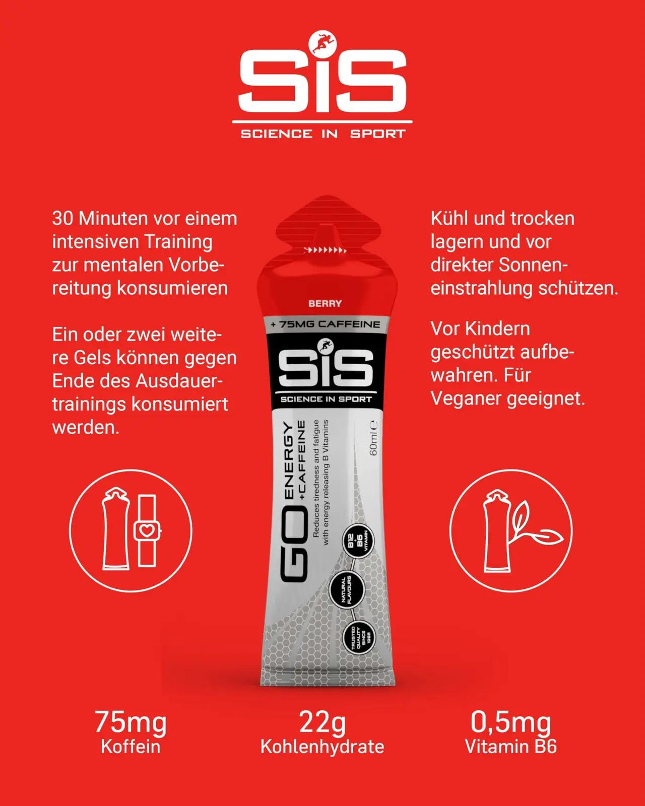 Science in Sport energigeel 30x60ml – kofeiiniga ja vegan – kasutusnäide