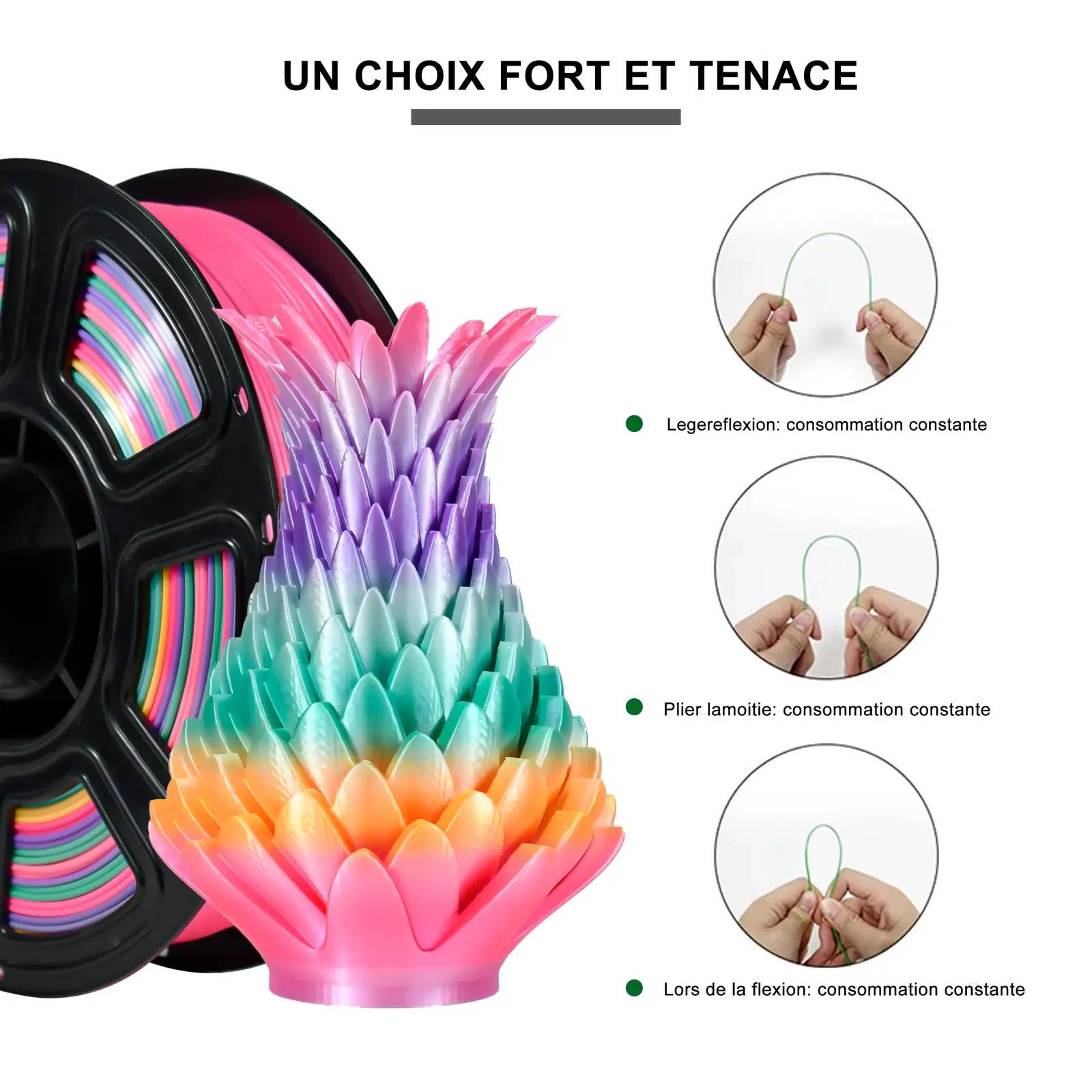 iBOSS PLA+ seide filament – siledus ja erksad värvid – detailne vaade