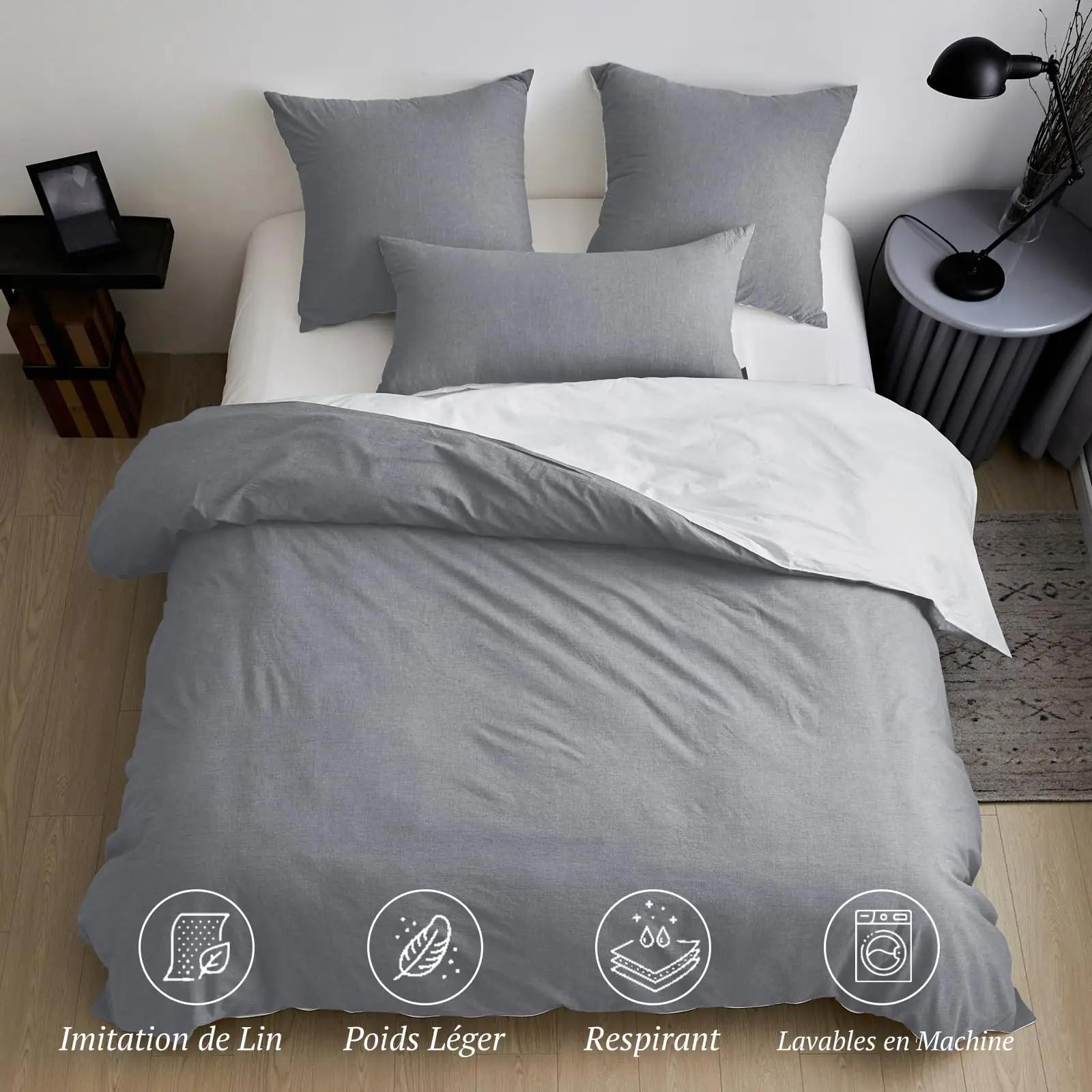 SOULFUL puuvillane voodipesu 140×200 tumedashall komplekt – lisavaade