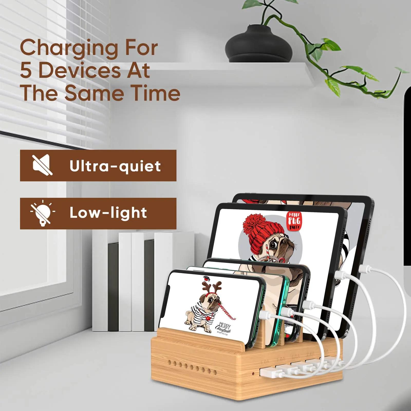 Alltripal bambusest 5-port USB laadija — korrastatud laadimine – pilt 6