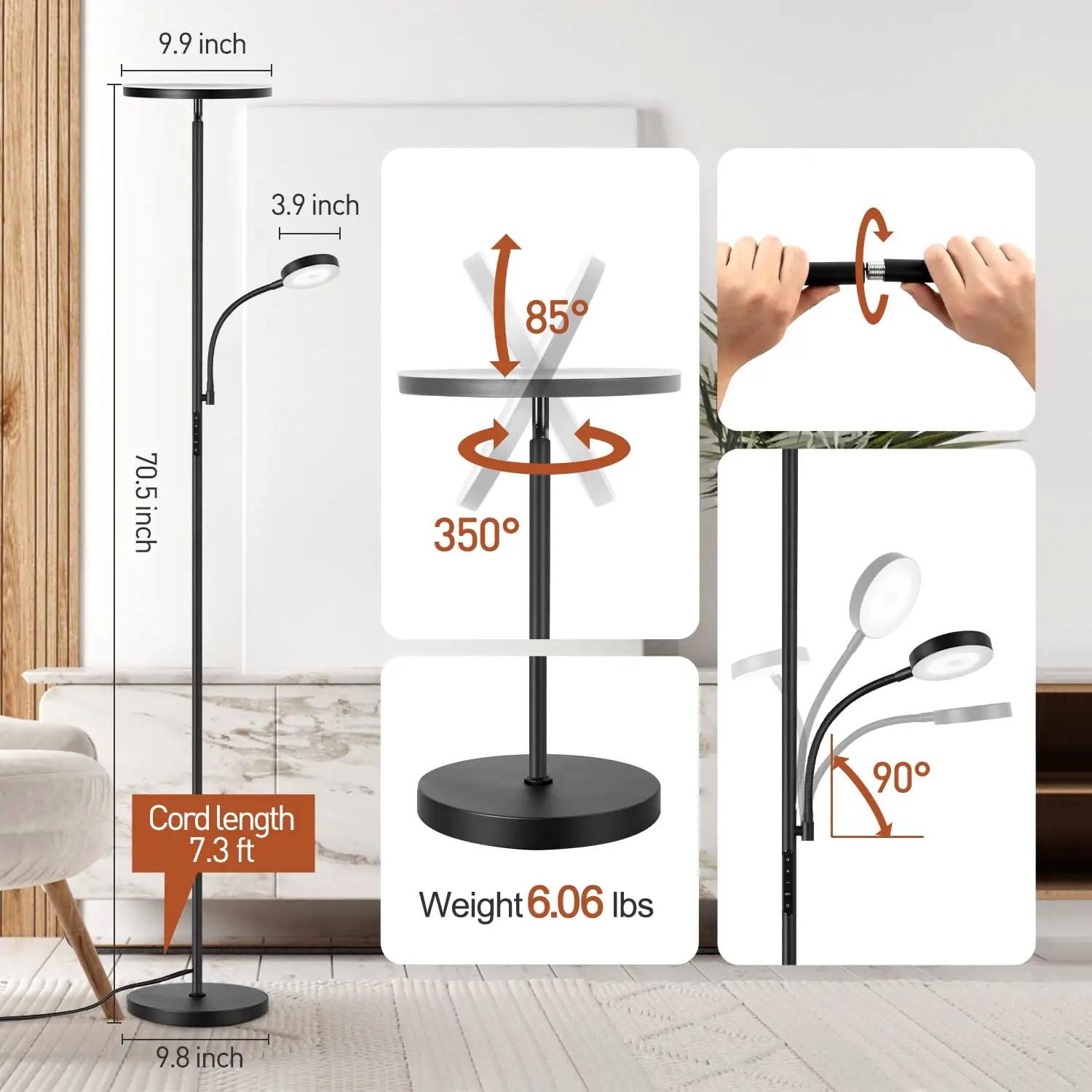 OUTON mitmeotstarbeline LED-lamp – reguleeritav lugemisvalgustus – pilt 6