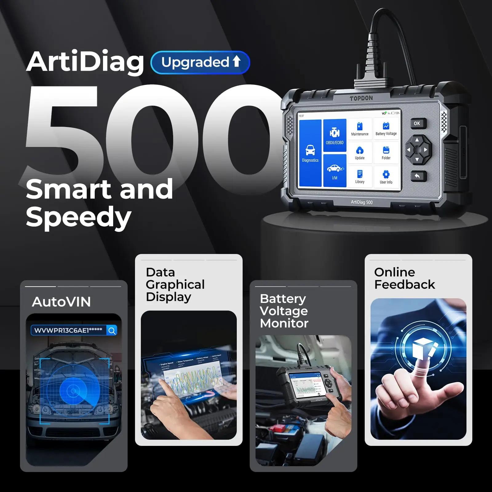 TOPDON diagnoosiseade AD500 — autotöökoja abimees ja kingitus – pilt 6