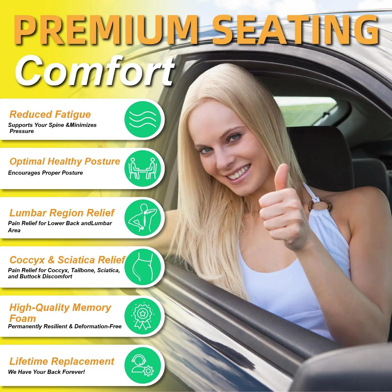kingphenix Seat Cushion - Lumbar Support Pillow istmepadjad – detailne lähivaade