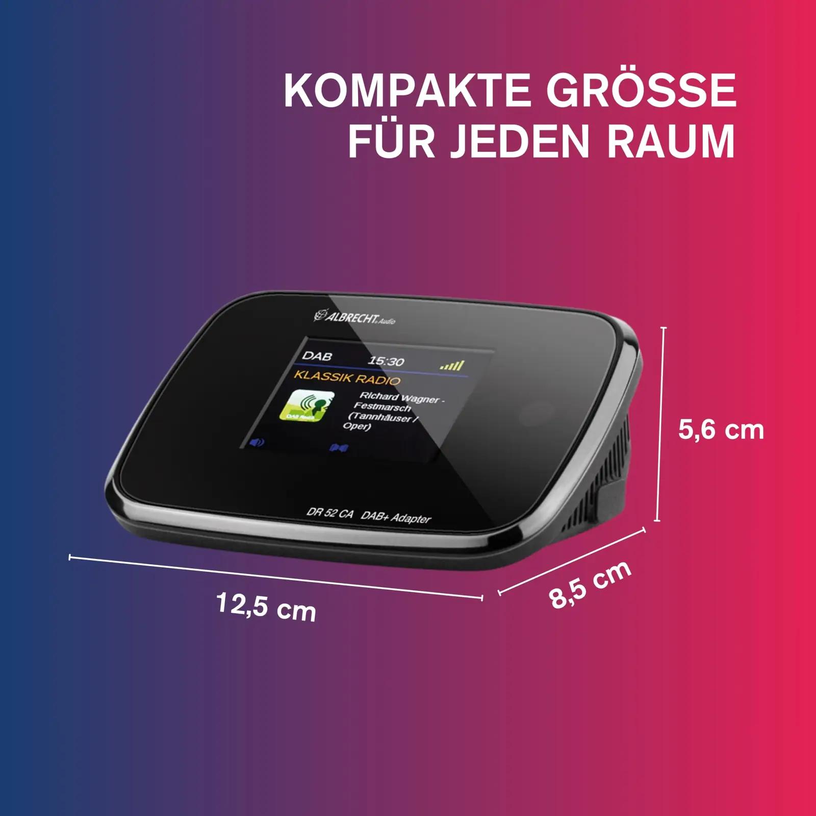 Albrecht digitaalne DAB+ adapter — värviline ekraan ja antenn – pilt 6
