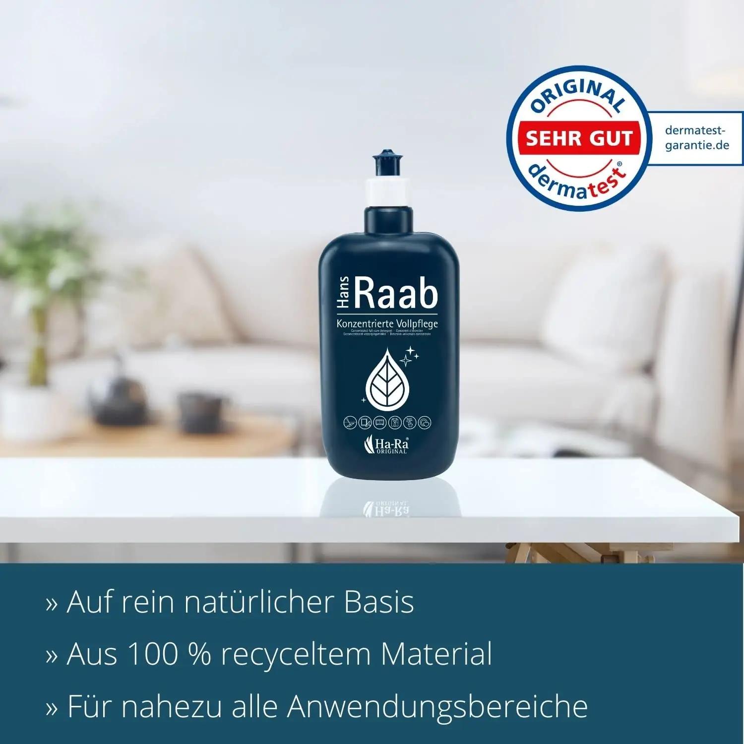 Ha-Ra universaalne kontsentreeritud hooldusvedelik 500 ml – pakend ja tarvikud
