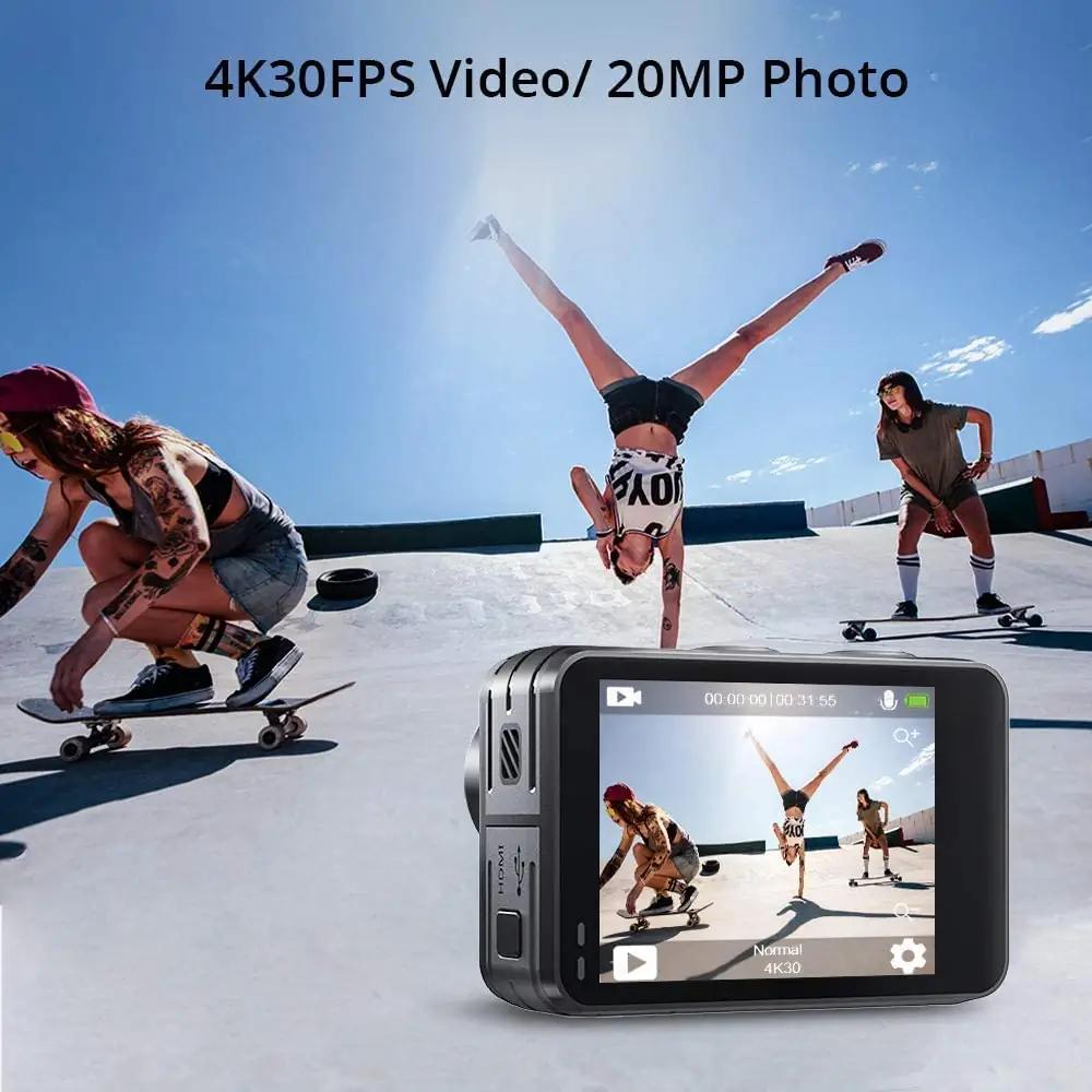 AKASO veekindel action-kaamera 4K video ja 64GB komplekt – lisavaade